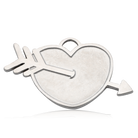 HELP by TJ Heart and Arrow Charm with Black Crystal Charity Bracelet