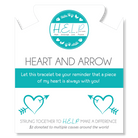 HELP by TJ Heart and Arrow Charm with Cherry Jade Charity Bracelet