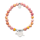 HELP by TJ Heart and Arrow Charm with Lemonade Jade Charity Bracelet