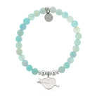 HELP by TJ Heart and Arrow Charm with Light Blue Agate Charity Bracelet