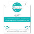 HELP by TJ Heart Charm with Blue Selenite Charity Bracelet