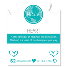 HELP by TJ Heart Charm with Green Crystal Charity Bracelet