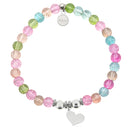 HELP by TJ Heart Cutout Charm with Kaleidoscope Crystal Charity Bracelet