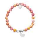 HELP by TJ Heart Cutout Charm with Lemonade Jade Charity Bracelet