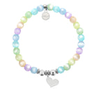 HELP by TJ Heart Cutout Charm with Multi Selenite Charity Bracelet