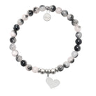 HELP by TJ Heart Cutout Charm with Zebra Jade Charity Bracelet