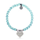 HELP by TJ Hero Charm with Aqua Cats Eye Charity Bracelet