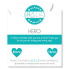 HELP by TJ Hero Charm with Aqua Cats Eye Charity Bracelet