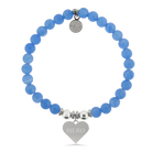 HELP by TJ Hero Charm with Azure Blue Jade Charity Bracelet