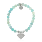 HELP by TJ Hero Charm with Light Blue Agate Charity Bracelet