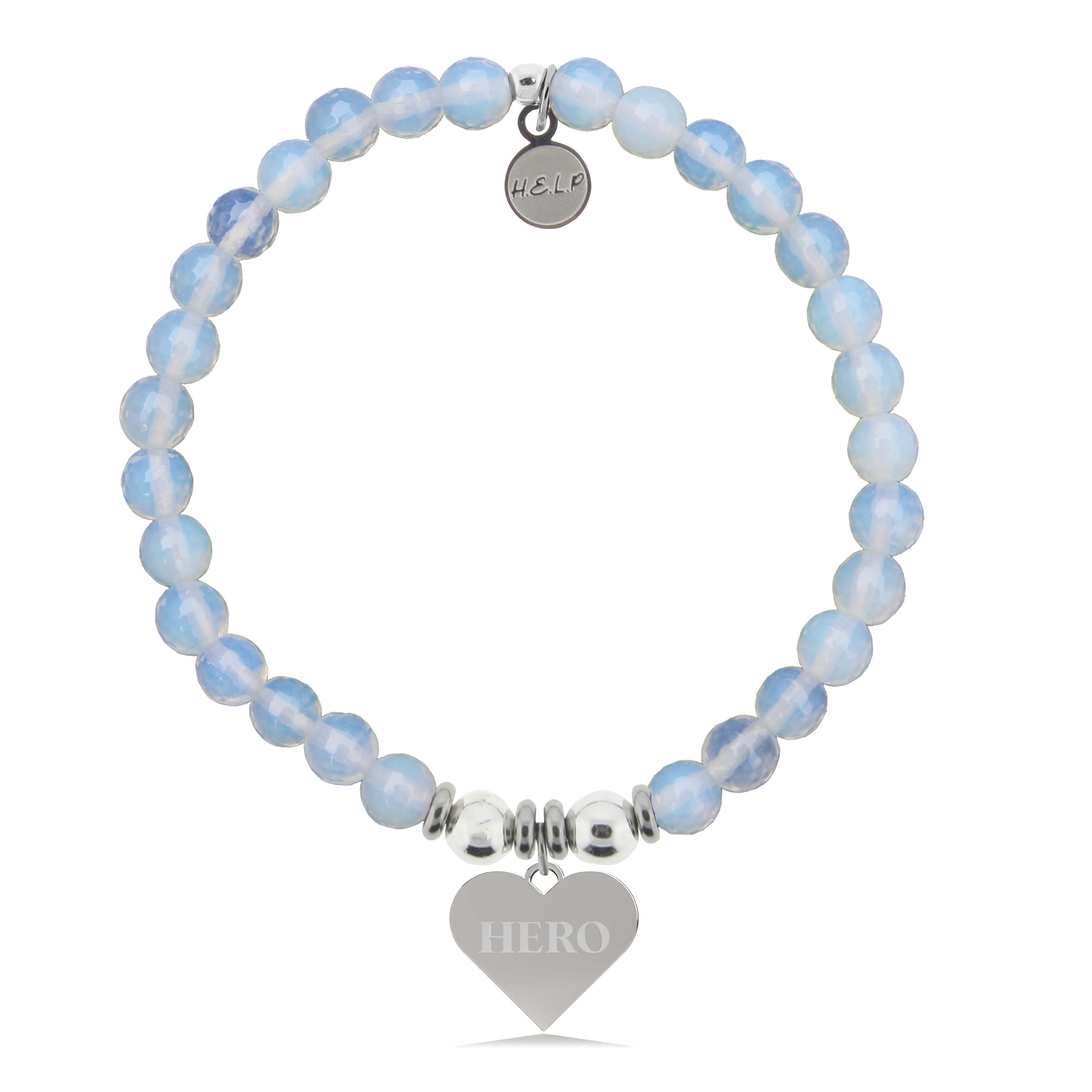 HELP by TJ Hero Charm with Opalite Charity Bracelet