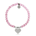 HELP by TJ Hero Charm with Pink Cats Eye Charity Bracelet