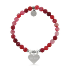 HELP by TJ Hero Charm with Red Stripe Agate Charity Bracelet