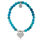 HELP by TJ Hero Charm with Tropic Blue Agate Charity Bracelet