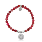 HELP by TJ Hibiscus Charm with Cranberry Jasper Charity Bracelet