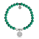 HELP by TJ Hibiscus Charm with Green Howlite Charity Bracelet