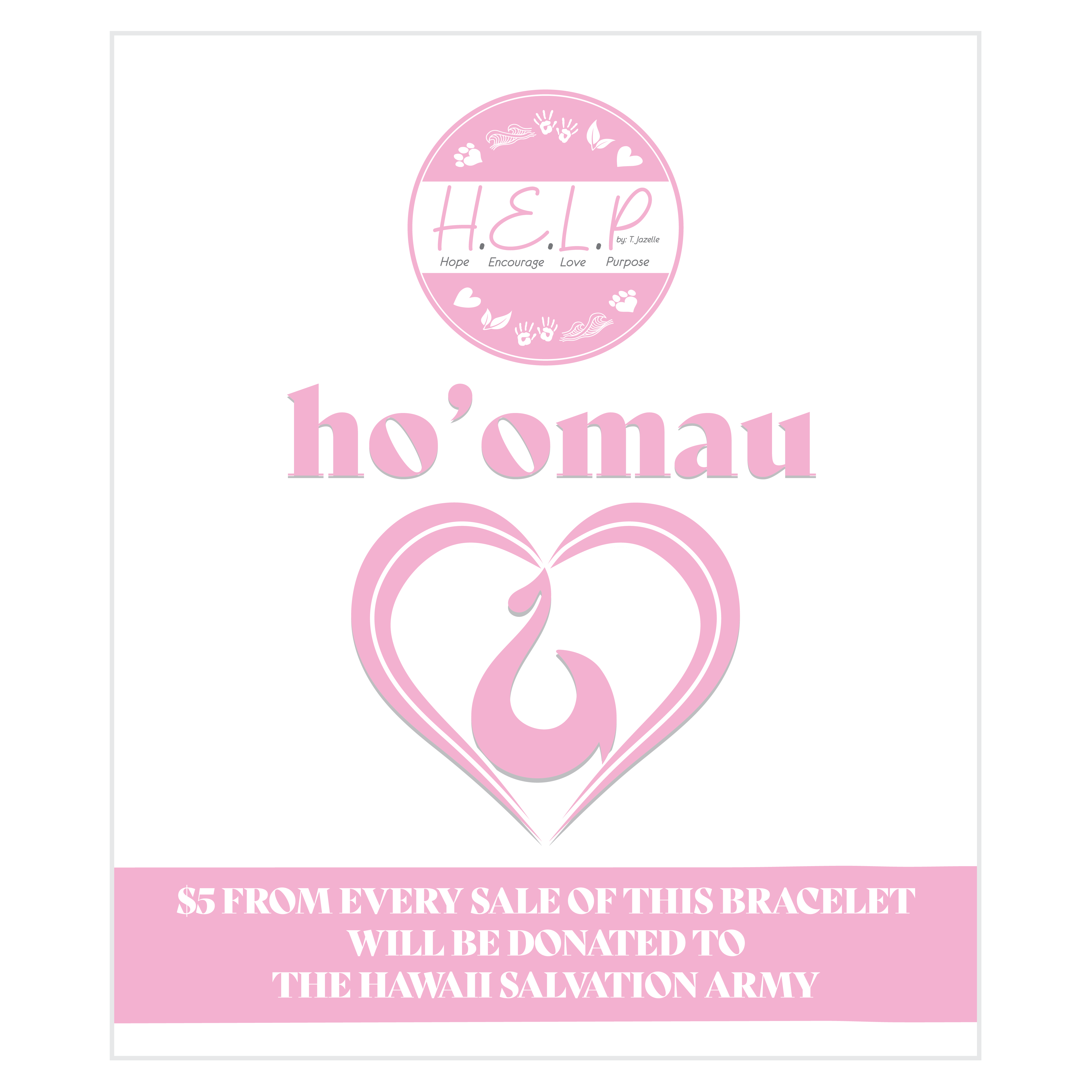 HELP by TJ Ho'omau Maui Relief Charity Bracelet