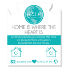 HELP by TJ Home Heart Charm with Blue Opal Jade Charity Bracelet