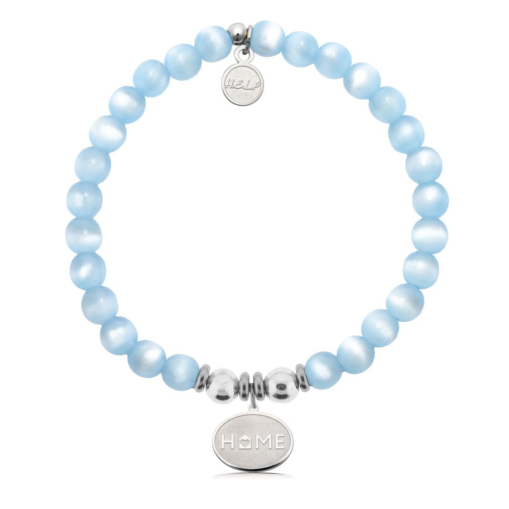 HELP by TJ Home Heart Charm with Blue Selenite Charity Bracelet