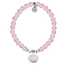 HELP by TJ Home Heart Charm with Pink Glass Shimmer Charity Bracelet