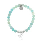HELP by TJ Hummingbird Charm with Light Blue Agate Charity Bracelet
