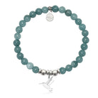 HELP by TJ Hummingbird Charm with Mountain Blue Jade Charity Bracelet