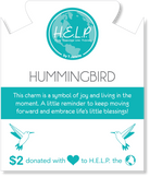 HELP by TJ Hummingbird Charm with Purple Cats Eye Charity Bracelet