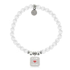 HELP by TJ I am Strong Charm with White Cats Eye Charity Bracelet