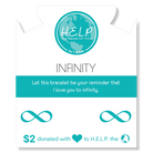 HELP by TJ Infinity Charm with Zebra Jade Charity Bracelet