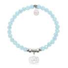 HELP by TJ Jack O'Lantern Charm with Aqua Crystal Charity Bracelet