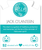 HELP by TJ Jack O'Lantern Charm with Light Blue Agate Charity Bracelet
