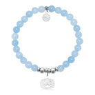 HELP by TJ Jack O'Lantern Charm with Light Blue Quartz Charity Bracelet