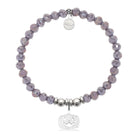 HELP by TJ Jack O'Lantern Charm with Purple Crystal Charity Bracelet