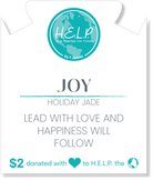 HELP by TJ Joy Stacker Bracelet with Holiday Jade Beads