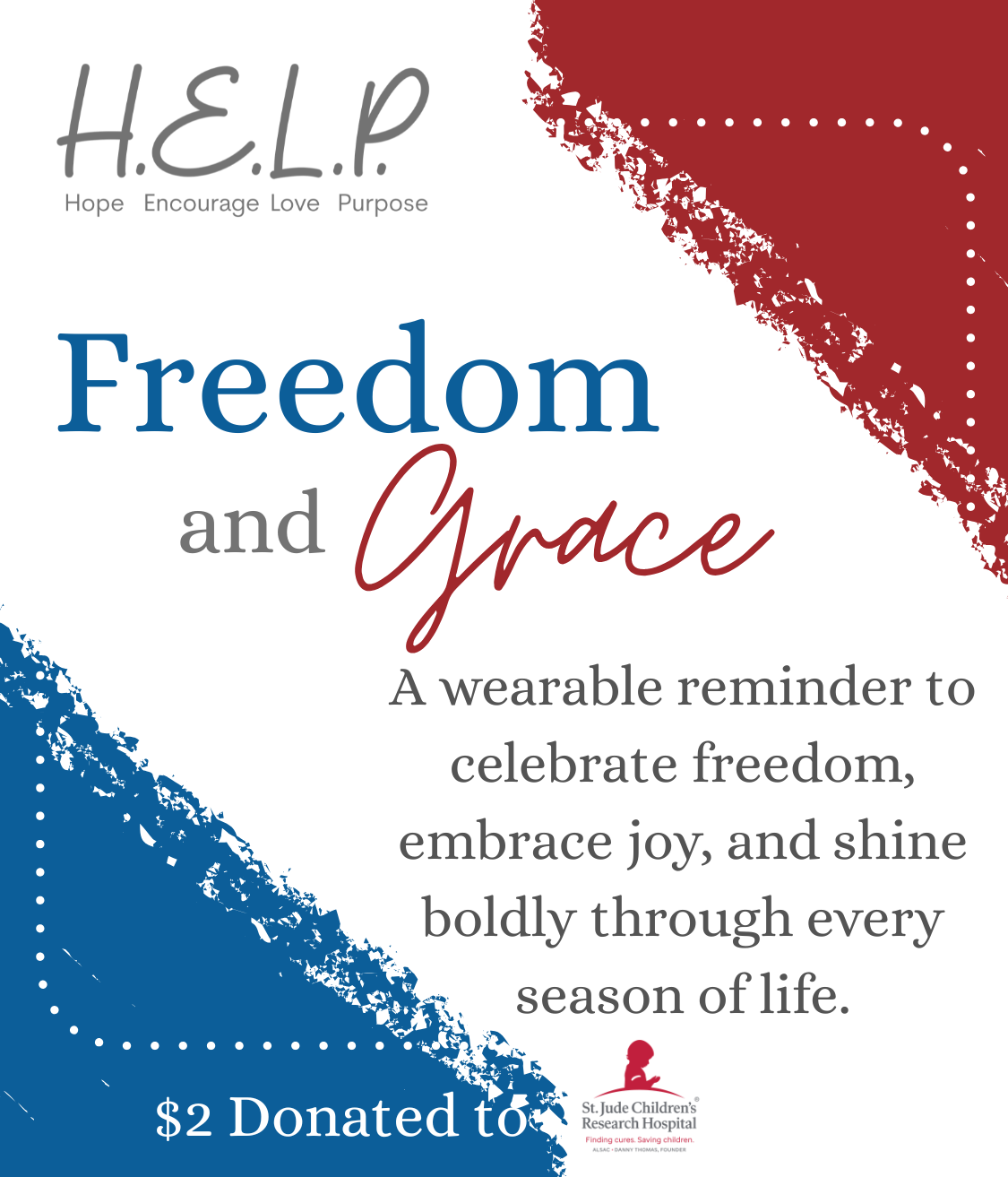 HELP by TJ June Limited Edition Freedom & Grace Bracelet