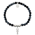 HELP by TJ Lobster Charm with Black Crystal Charity Bracelet