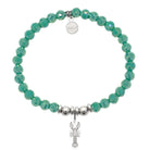 HELP by TJ Lobster Charm with Green Crystal Charity Bracelet
