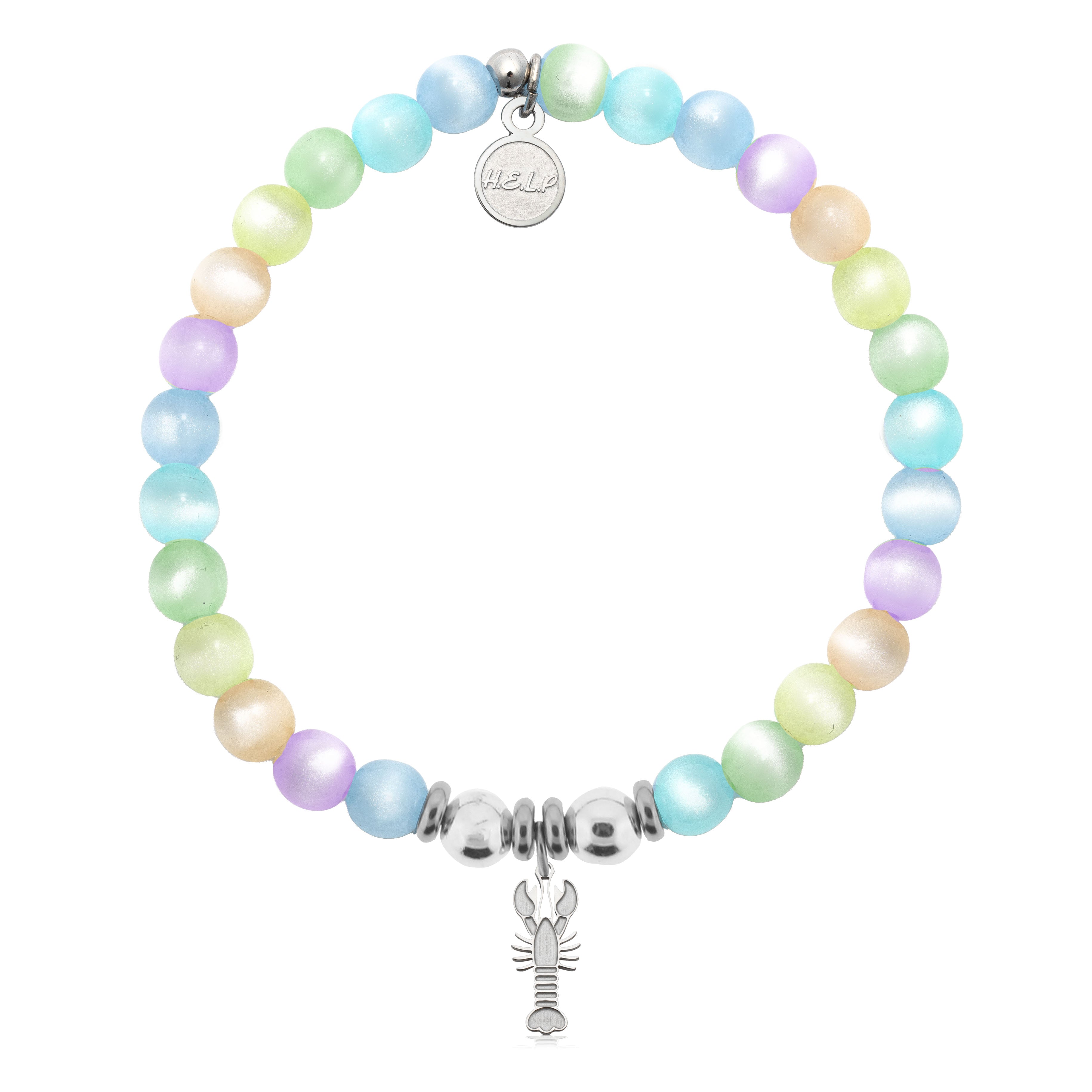 HELP by TJ Lobster Charm with Multi Selenite Charity Bracelet