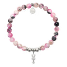 HELP by TJ Lobster Charm with Pink Zebra Jade Charity Bracelet