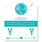 HELP by TJ Lobster Charm with Turquoise Jasper Charity Bracelet