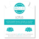 HELP by TJ Lotus Charm with Aqua Cats Eye Charity Bracelet