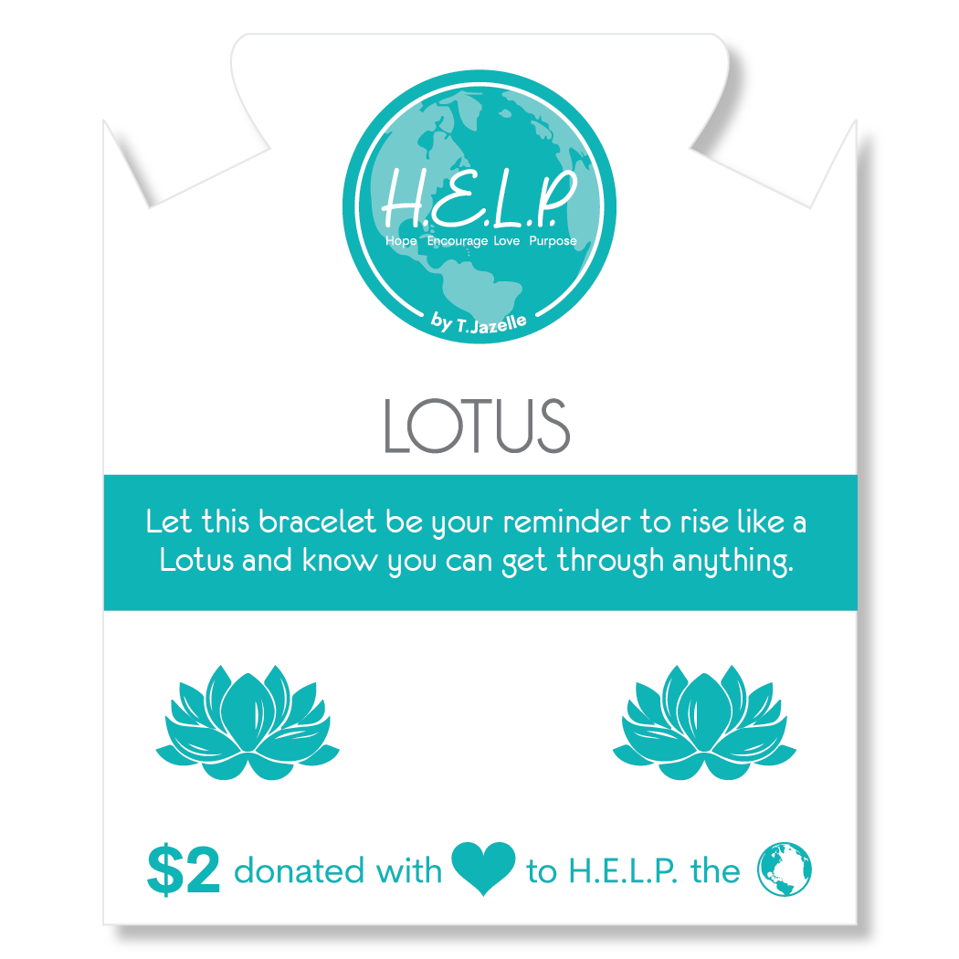 HELP by TJ Lotus Charm with Holiday Jade Charity Bracelet