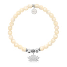 HELP by TJ Lotus Charm with Natural Selenite Charity Bracelet