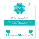 HELP by TJ Love Always Charm with Mountain Blue Jade Charity Bracelet