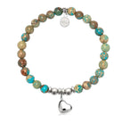 HELP by TJ Love Always Charm with Turquoise Jasper Charity Bracelet