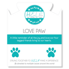 HELP by TJ Love Paw Charm with Aqua Cats Eye Charity Bracelet