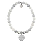 HELP by TJ Love Paw Charm with Howlite Charity Bracelet