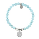 HELP by TJ Love Paw Charm with Larimar Magnesite Charity Bracelet