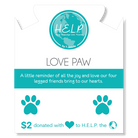 HELP by TJ Love Paw Charm with Turquoise Jasper Charity Bracelet