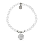 HELP by TJ Love Paw Charm with White Cats Eye Charity Bracelet